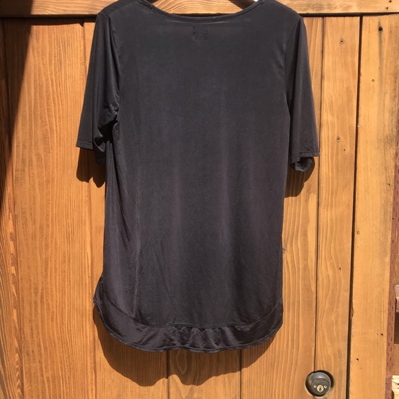 Black Flowy Scoop Neck Tee Anne Klein - Picture 6 of 6